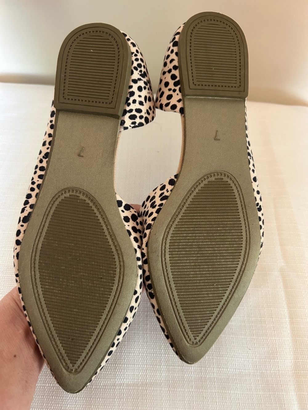 Serra Beige and Black Dalmation-Spot Pointed Flats - Picture 4 of 4